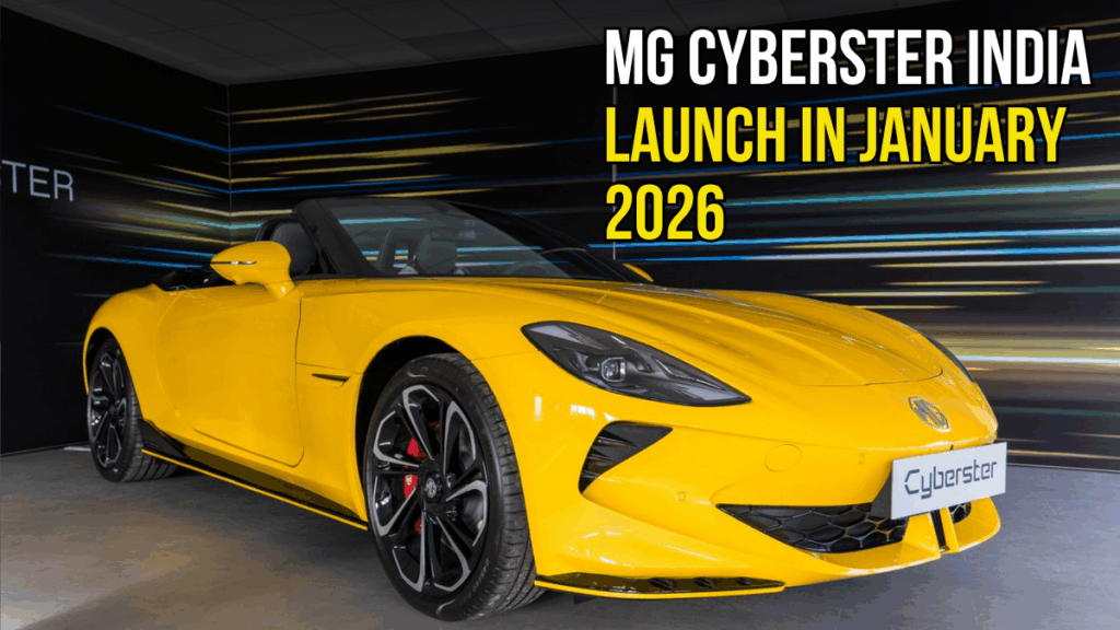 MG Cyberster India Launch in January 2025: 544bhp Electric Roadster with 520km Range